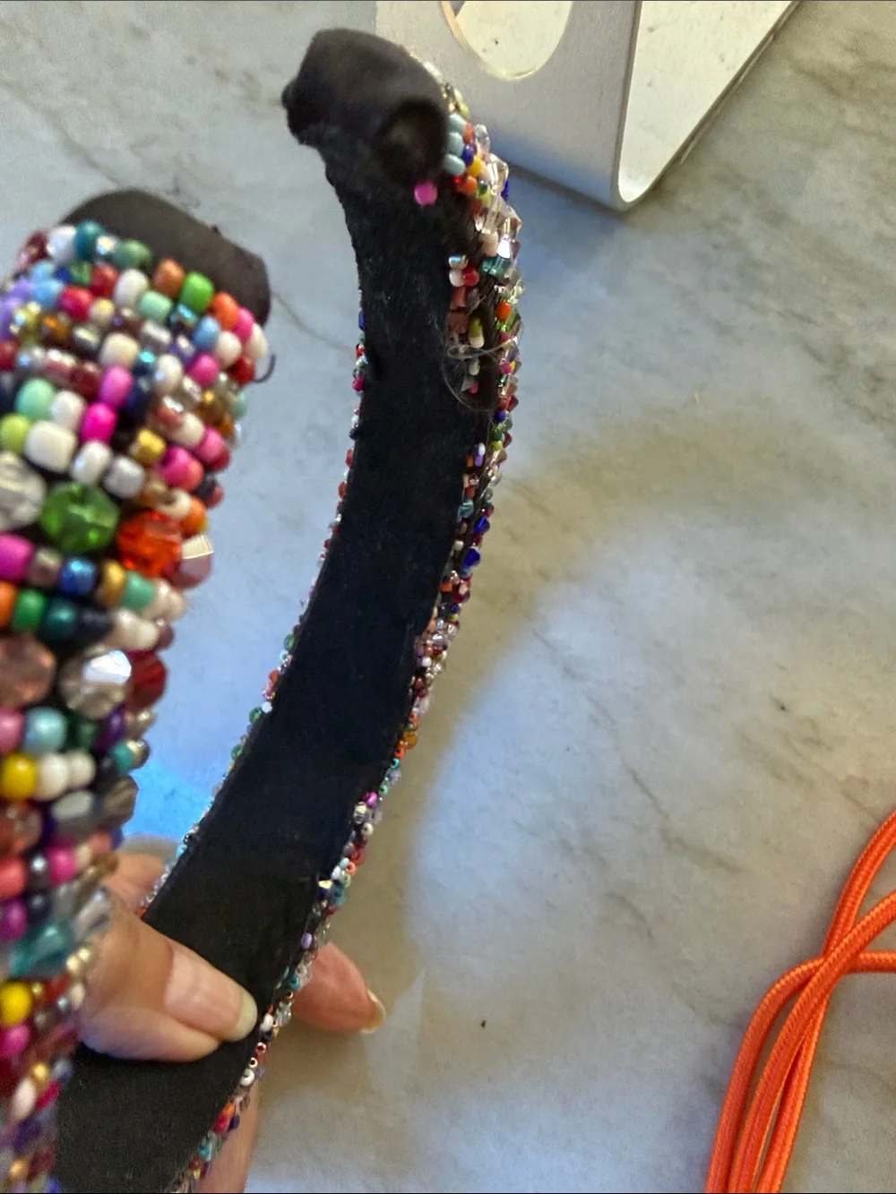 Multicolor Beaded Padded Headband